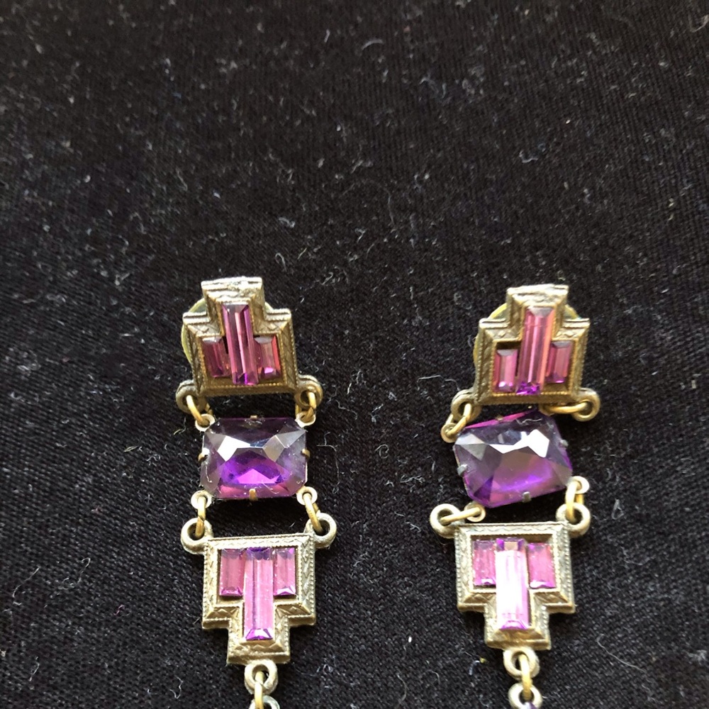pretty costume deco earrings for pierced ears
